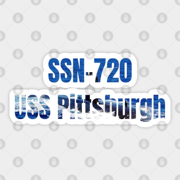 USS Pittsburgh (SSN-720), Navy Sailor Veteran Gift Sticker by woormle